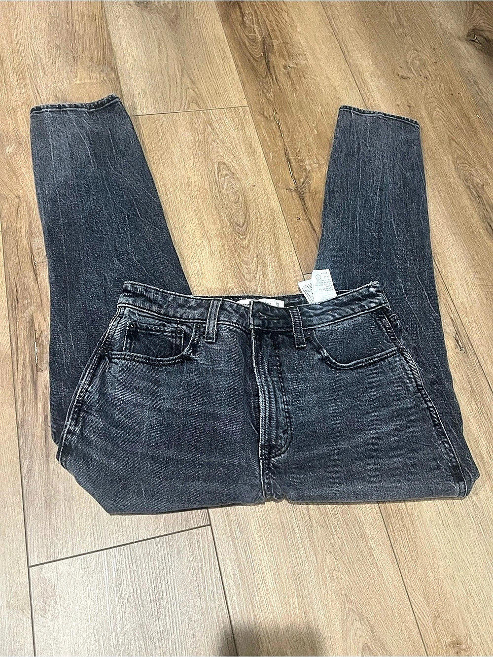 Abercrombie & Fitch Curve Love The Skinny High Rise Jeans Black Waist 27 • 4s
